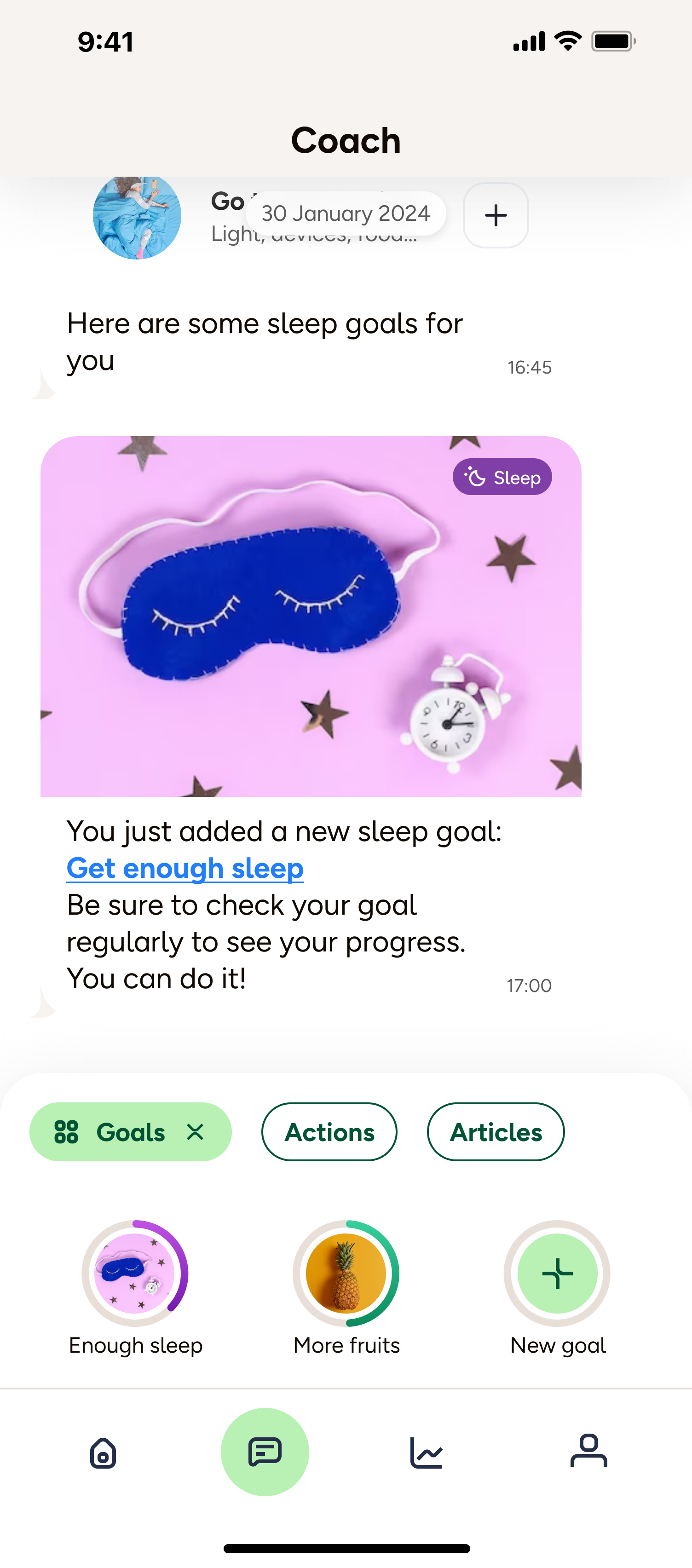 Coach chat screen
